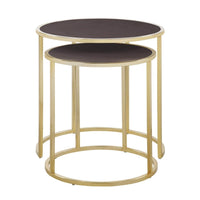 Iconic Home Tuscany 2 Piece Nesting End Table Set 