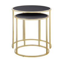 Iconic Home Tuscany 2 Piece Nesting End Table Set 