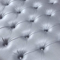 Iconic Home Twain Tufted Faux Leather Square Ottoman 