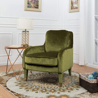 Iconic Home Tzivia Plush Velvet Accent Club Chair 