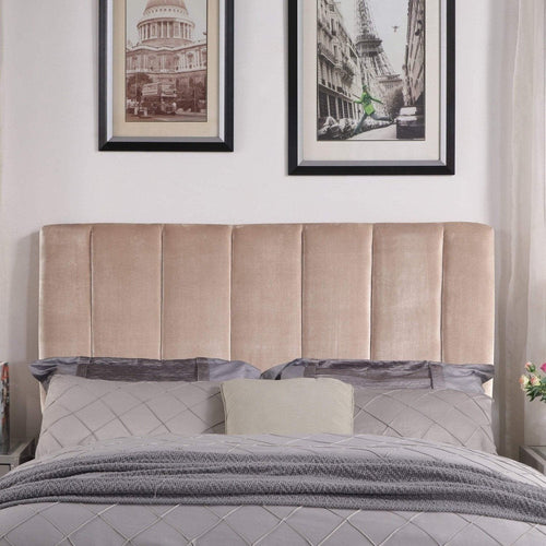 Iconic Home Uriella Velvet Headboard For Bed Taupe