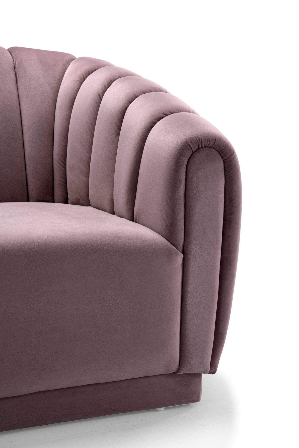 Iconic Home Van Gogh Channel Quilted Velvet Club Chair 