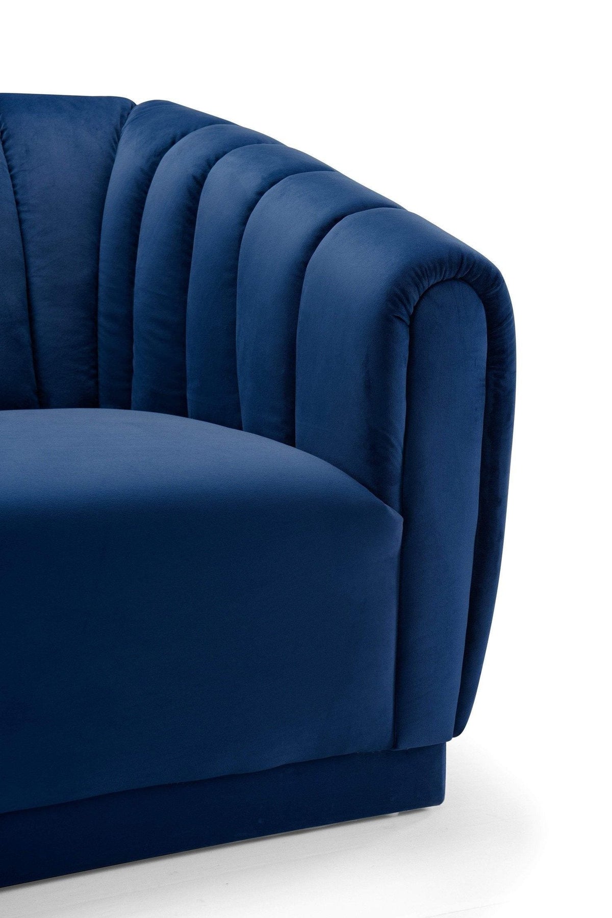 Iconic Home Van Gogh Channel Quilted Velvet Club Chair 