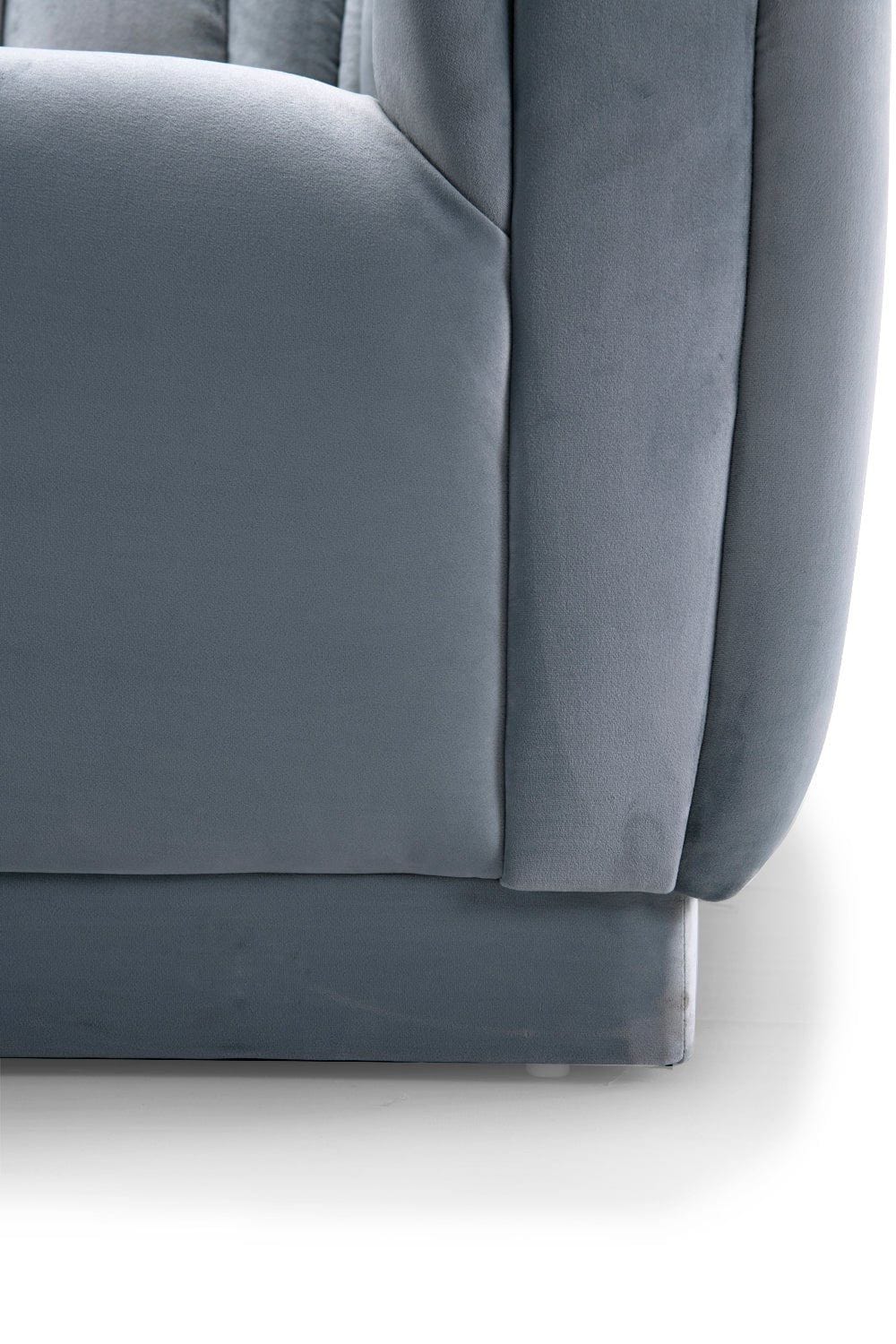 Iconic Home Van Gogh Channel Quilted Velvet Club Chair 