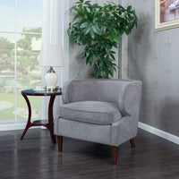 Iconic Home Vered Chenille Accent Club Chair Grey