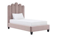 Iconic Home Welsh Velvet Platform Bed Frame With Headboard 