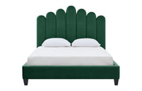 Iconic Home Welsh Velvet Platform Bed Frame With Headboard 