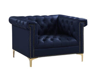 Iconic Home Winston Tufted Faux Leather Club Chair 