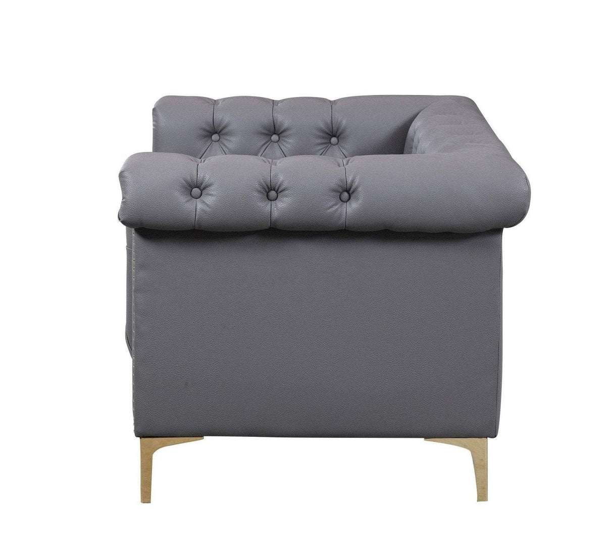 Iconic Home Winston Tufted Faux Leather Club Chair 