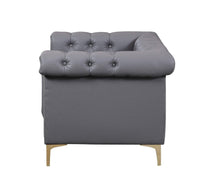 Iconic Home Winston Tufted Faux Leather Club Chair 