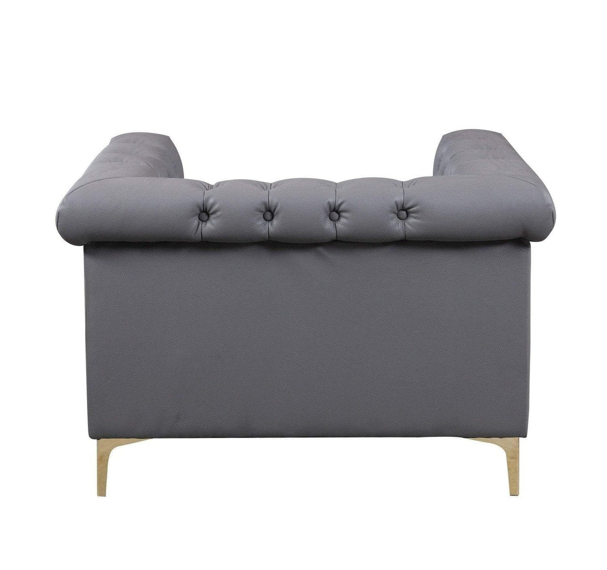 Iconic Home Winston Tufted Faux Leather Club Chair 