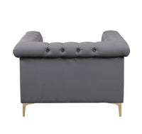 Iconic Home Winston Tufted Faux Leather Club Chair 