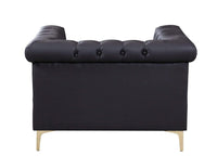 Iconic Home Winston Tufted Faux Leather Club Chair 