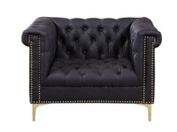 Iconic Home Winston Tufted Faux Leather Club Chair 