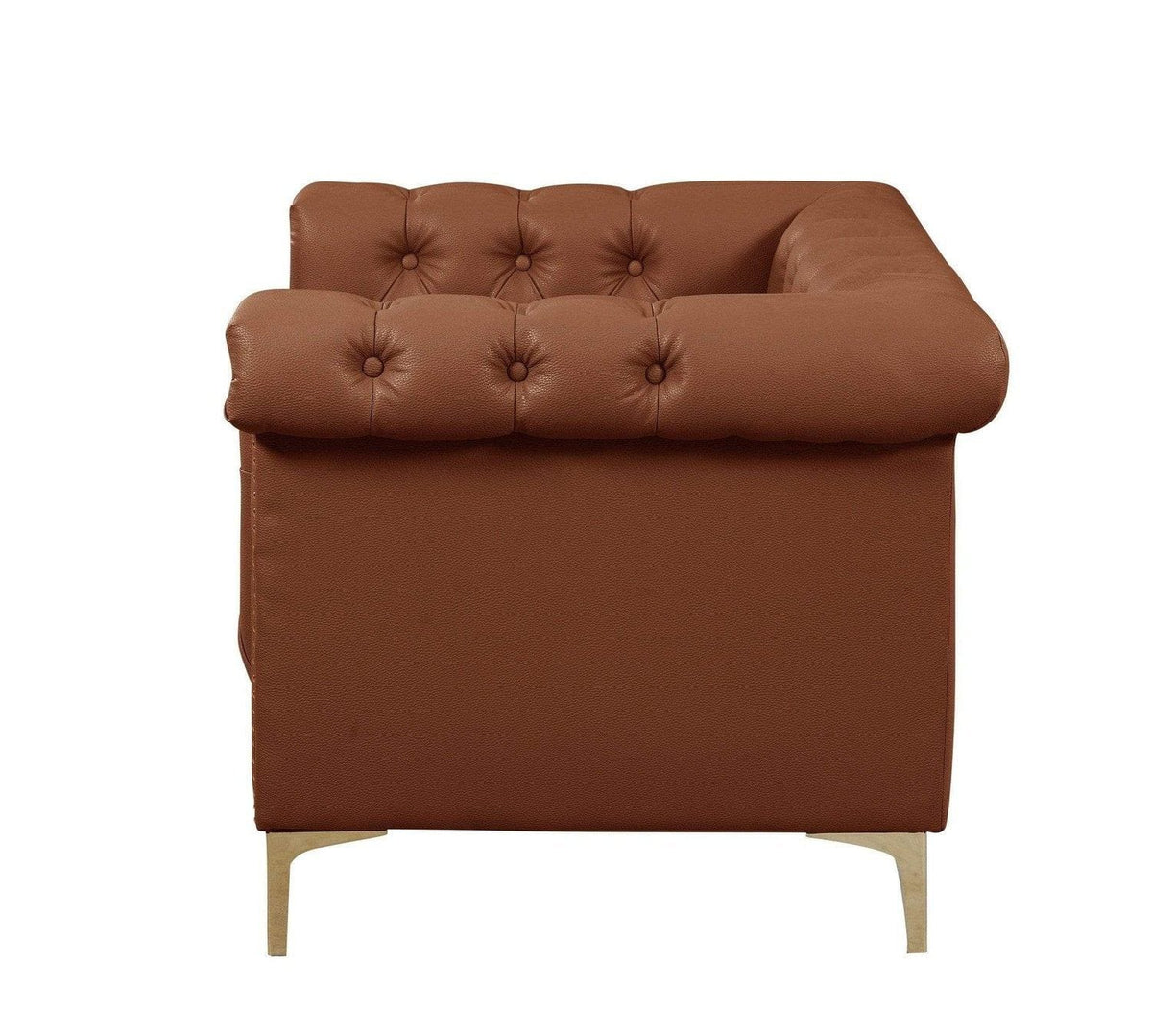 Iconic Home Winston Tufted Faux Leather Club Chair 