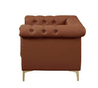 Iconic Home Winston Tufted Faux Leather Club Chair 