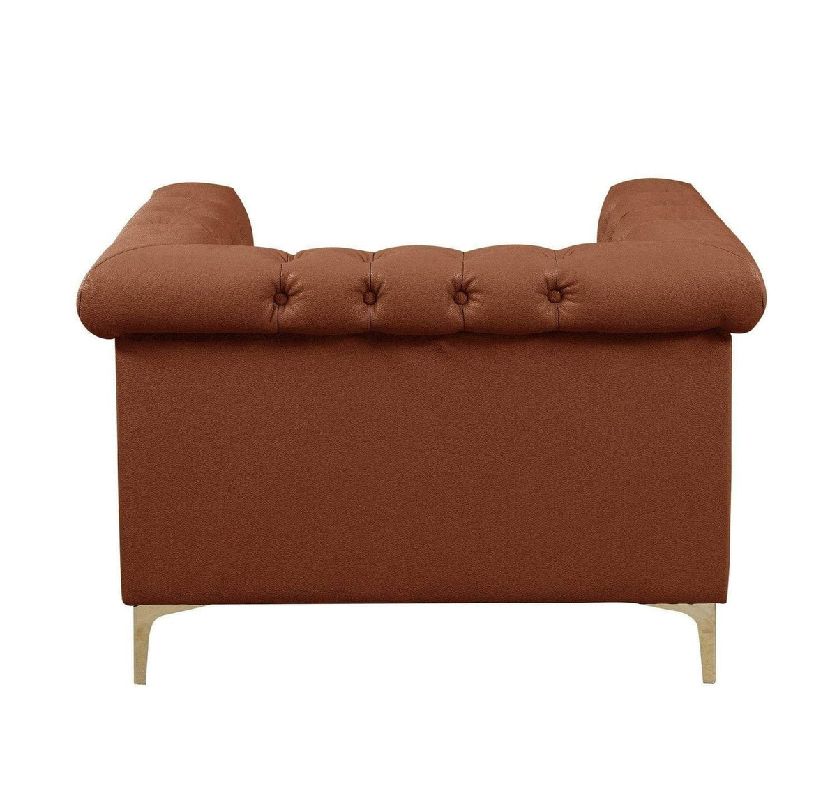 Iconic Home Winston Tufted Faux Leather Club Chair 