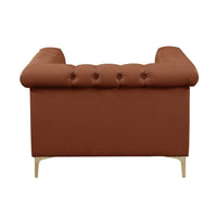 Iconic Home Winston Tufted Faux Leather Club Chair 