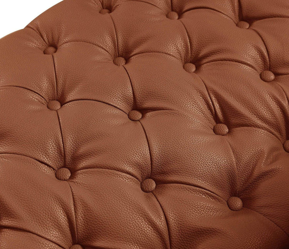 Iconic Home Winston Tufted Faux Leather Club Chair 