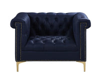 Iconic Home Winston Tufted Faux Leather Club Chair 