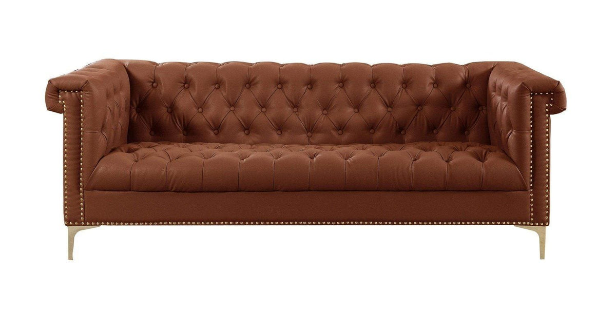Homelegance Reel Click-Clack Sofa Bed - Dark Brown - Tufted Fronts, Marjen  of Chicago