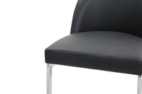 Iconic Home Xander Faux Leather Bar Stool Chair Chrome Base 