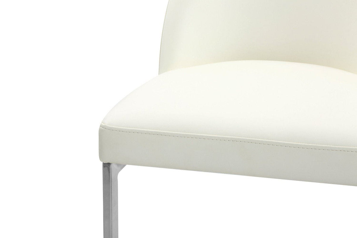 Iconic Home Xander Faux Leather Bar Stool Chair Chrome Base 