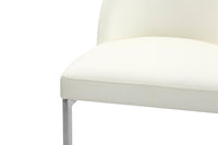 Iconic Home Xander Faux Leather Bar Stool Chair Chrome Base 
