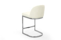 Iconic Home Xander Faux Leather Counter Stool Chair Chrome Base 