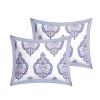 Chic Home Grand Palace 3 Piece 100% Cotton Duvet Cover Set Reversible Global Inspired Print Lavender 