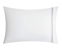 Chic Home Grand Palace 4 Piece 100% Cotton Sheet Set Lavender Hex Embroidered Ivory White 