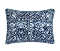 Chic Home Magical Medallion 1 Piece 100% Cotton Oblong Decorative Pillow Shibori Pattern Blue 