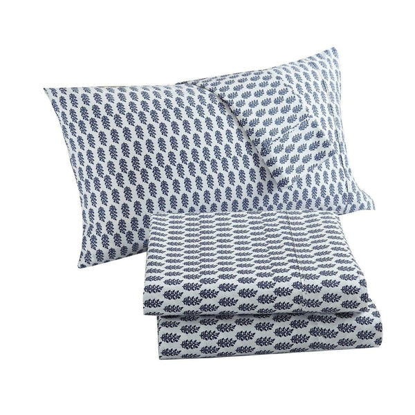 Chic Home Magical Medallion 4 Piece 100% Cotton Sheet Set Peppercorn Pattern Print Navy Twin XL